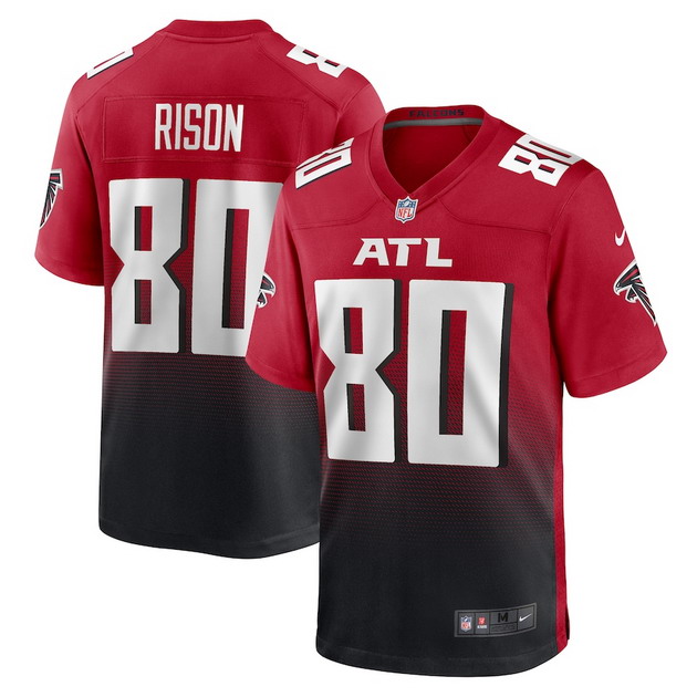 mens nike andre rison red atlanta falcons retired player jersey